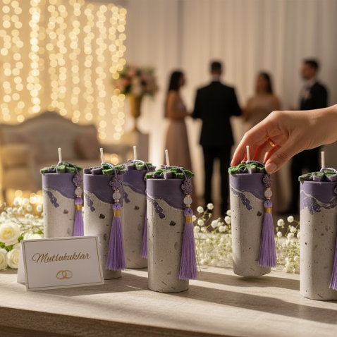 EL YAPIMI %100 DOĞAL ÖZEL GÜN HEDİYE MUMLARI