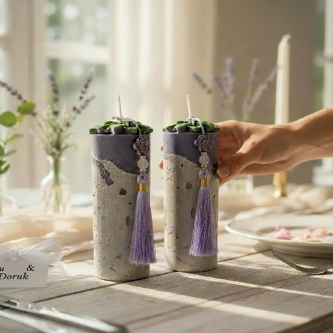 EL YAPIMI %100 DOĞAL ÖZEL GÜN HEDİYE MUMLARI